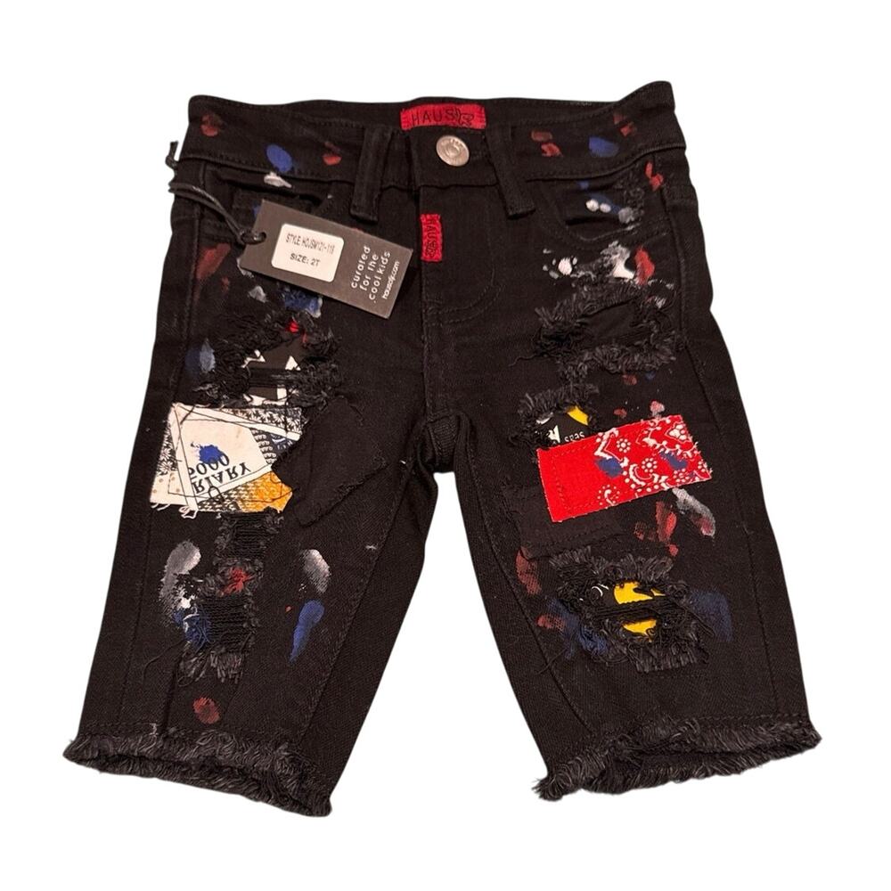 MSRP $52 NWT Haus Jr Aro Denim Short Size 2T Boys or Unisex | SAME DAY SHIP